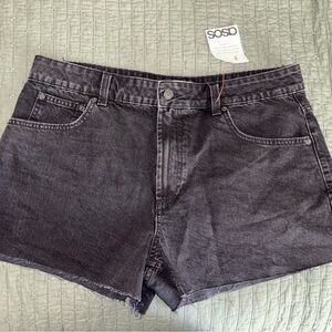 Women's Black Denim Shorts